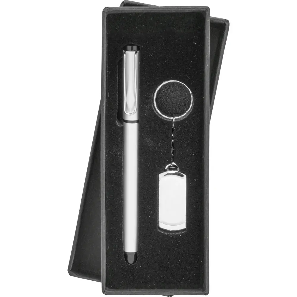 AUSB-8210 Metal USB Bellek ve Kalem Seti